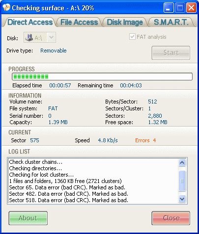 Click to view Disk Checker 3.3 screenshot